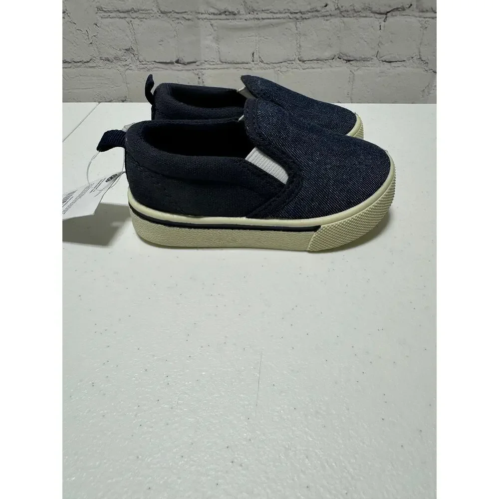OshKosh B’gosh Toddler/baby Boys Canvas Slip-On Sneakers Blue Size 5